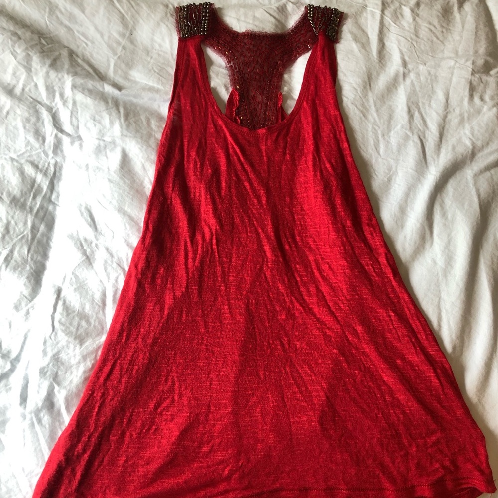 Embroidered tank top